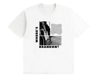 Where's Brandon? - Graphic Tee Black Text