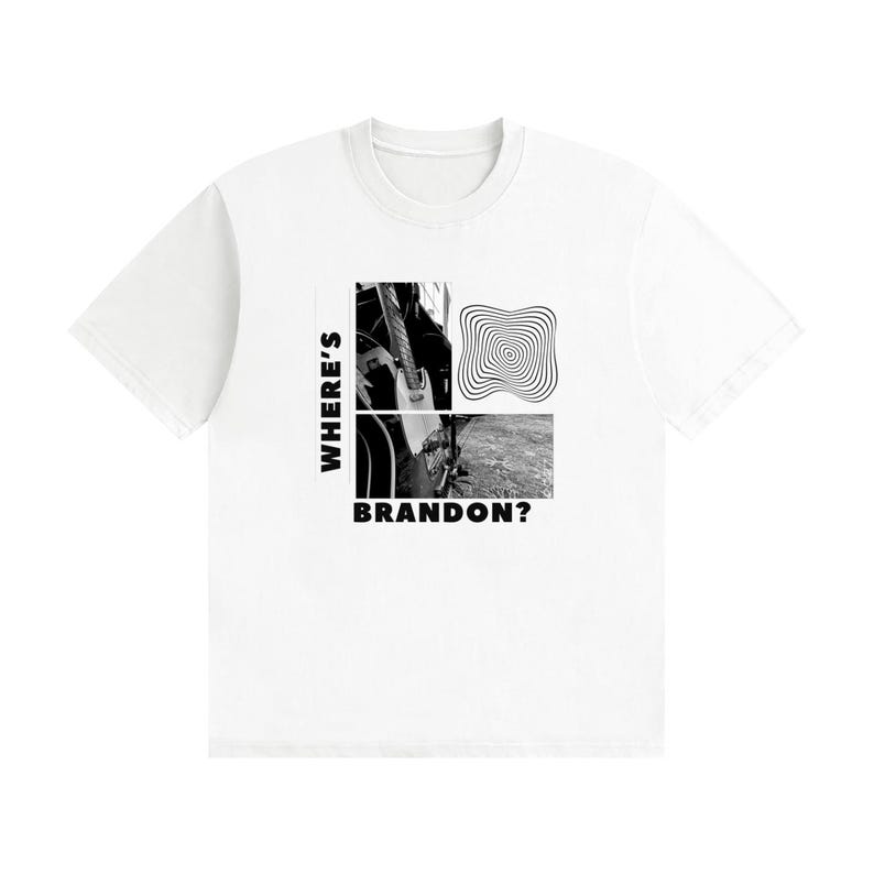 Waar is Brandon? - Grafisch T-shirt met zwarte tekst White