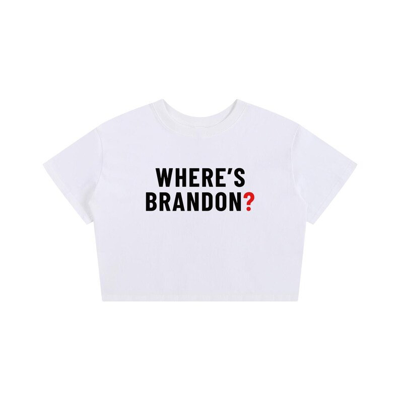 Où est Brandon ? - T-shirt bébé à motif graphique audacieux - Blanc White