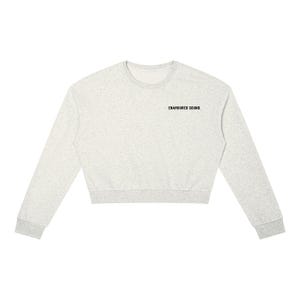Sudadera de cuello redondo para mujer Enamoured Sound - Logotipo negro Oat Gray