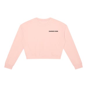 Sudadera de cuello redondo para mujer Enamoured Sound - Logotipo negro Light Pink