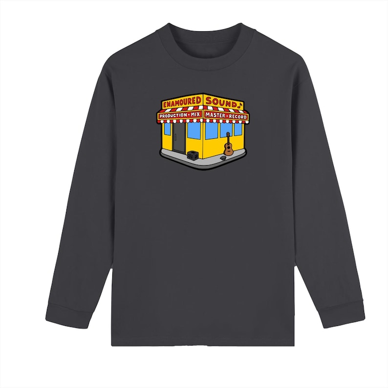 Crew Neck Drop Shoulder Long Sleeve Shirt Black