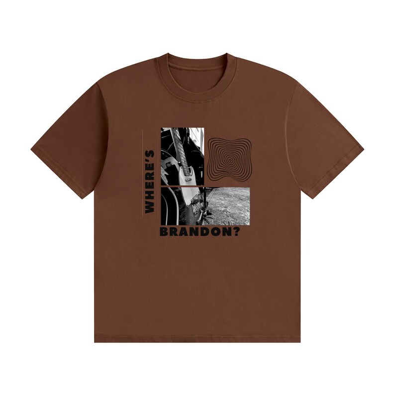 Waar is Brandon? - Grafisch T-shirt met zwarte tekst Coffee