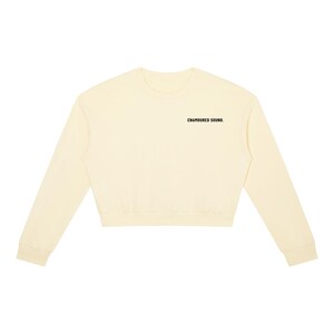 Sudadera de cuello redondo para mujer Enamoured Sound - Logotipo negro Apricot