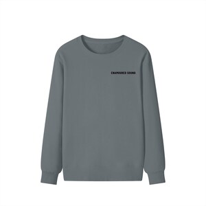Enamoured Sound Classic Unisex Bomullströja - Svart Logotyp Dark Grey