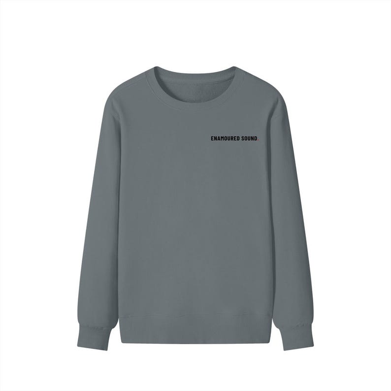 Enamoured Sound Classic Unisex Bomullströja - Svart Logotyp Dark Grey
