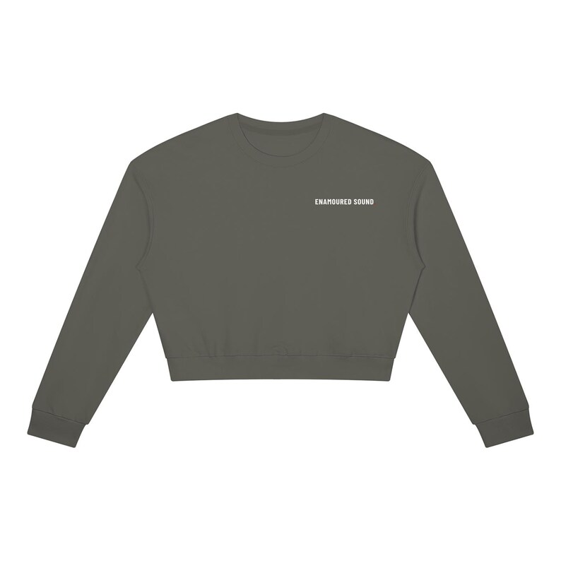 Enamoured Sound Women's Crewneck Sweatshirt - White Logo Dark Gray