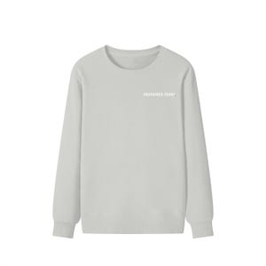 Enamoured Sound Classic Unisex Cotton Sweatshirt - White Logo Hemp Ash