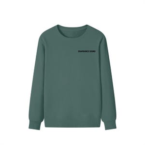 Enamoured Sound Classic Unisex Bomullströja - Svart Logotyp Olive Green