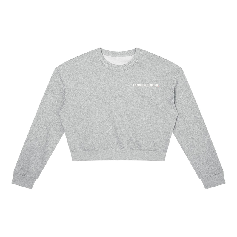 Enamoured Sound Women's Crewneck Sweatshirt - White Logo Flower Gray