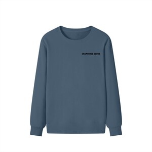 Enamoured Sound Classic Unisex Bomullströja - Svart Logotyp Ink Blue