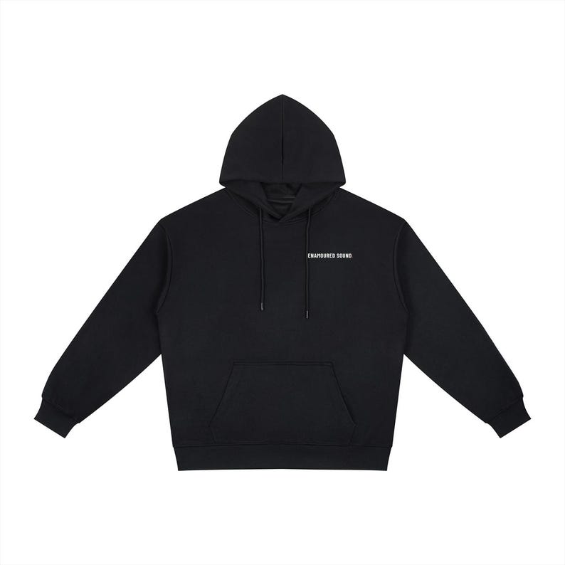 Felpa con cappuccio Enamoured Sound Relaxed Fit - Logo bianco Black