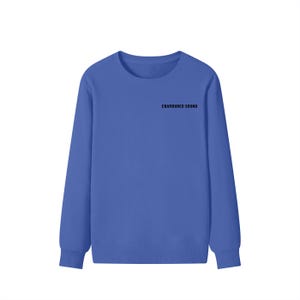 Enamoured Sound Classic Unisex Bomullströja - Svart Logotyp Klein Blue