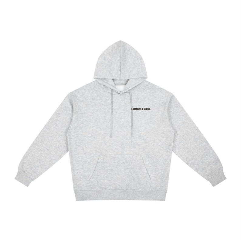 Sudadera con capucha Enamoured Sound de corte relajado - Logotipo negro Flower Gray
