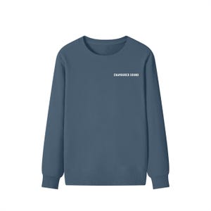 Enamoured Sound Classic Unisex Cotton Sweatshirt - White Logo Ink Blue