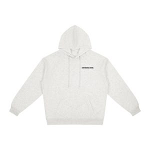 Sudadera con capucha Enamoured Sound de corte relajado - Logotipo negro Oat Gray