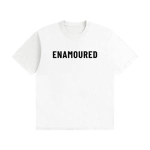 Enamoured - Minimal Tee Black Text White