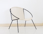 Welded Steel Black Frame Woven Hoop Circle Chair