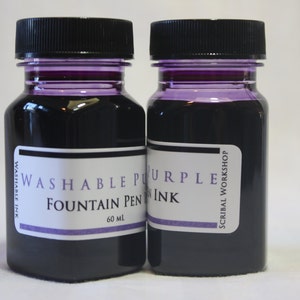 Washable Fountain Pen Ink, 2 oz purple, choice of bottle