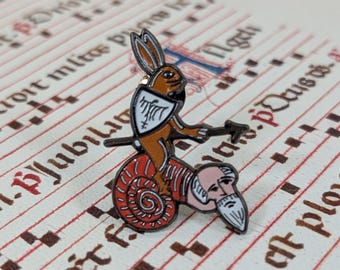 Old Man Snail Marginalia Enamel Pin