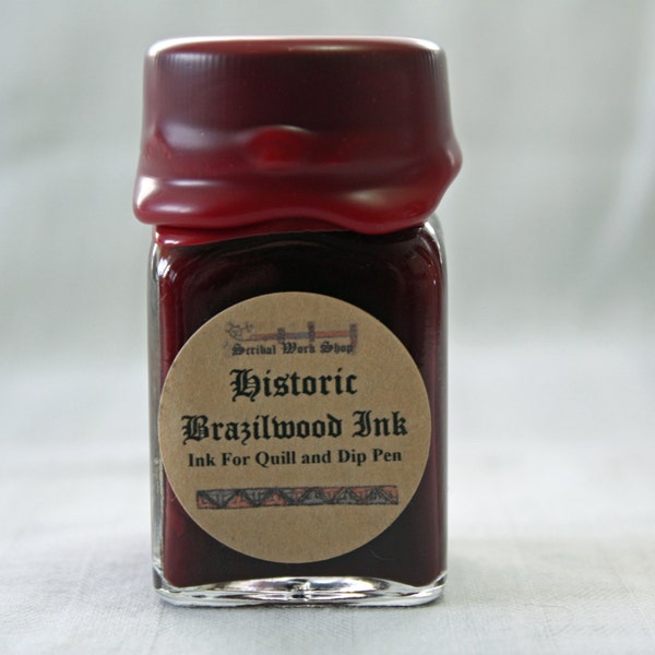 Red Brazilwood Historic Calligraphy and Drawing Ink, 1 oz