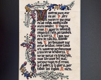 Lord's Prayer, Spanish Fine Art Print