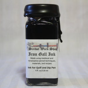 Large size - Iron Gall Historic Calligraphy and Drawing Ink, 4 oz