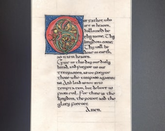 Our Father, Lord's Prayer, Matthew 6:9-13 Fine Art Print