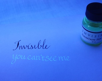Invisible Fountain Pen Ink, UV visible, 1 oz