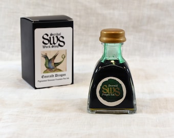 Emerald Dragon Green Shimmer Indelible Fountain Pen Ink