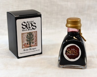 Ruby Dragon Red Shimmer Indelible Fountain Pen Ink