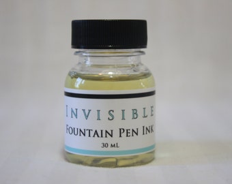 Invisible Fountain Pen Ink, UV visible, 1 oz
