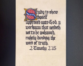 Study to Shew, II Timothy 2:15 Fine Art Print