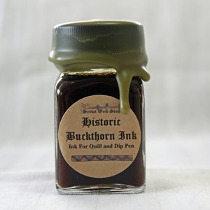 Green Buckthorn Berry Historic Calligraphy and Drawing Ink, 1 oz