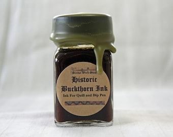 Green Buckthorn Berry Historic Calligraphy and Drawing Ink, 1 oz