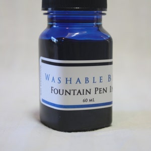 Washable Fountain Pen Ink, 2 oz blue, choice of bottle