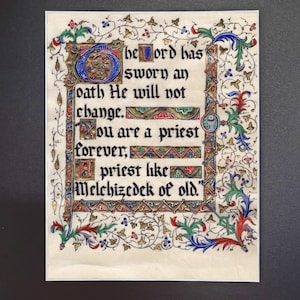 Order of Melchizedek, Hebrews 7:17 Fine Art Print
