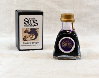 Amethyst Dragon Purple Shimmer Indelible Fountain Pen Ink