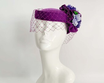 Vintage Pink Floppy Hat: Polyester Races Ascot Wedding Hat