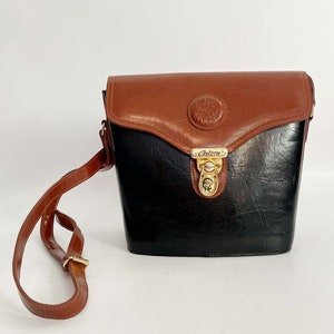 Vintage real leather handbag, vintage bag, vintage 90s purse, 1990s vintage, vintage purse, classic satchel bag
