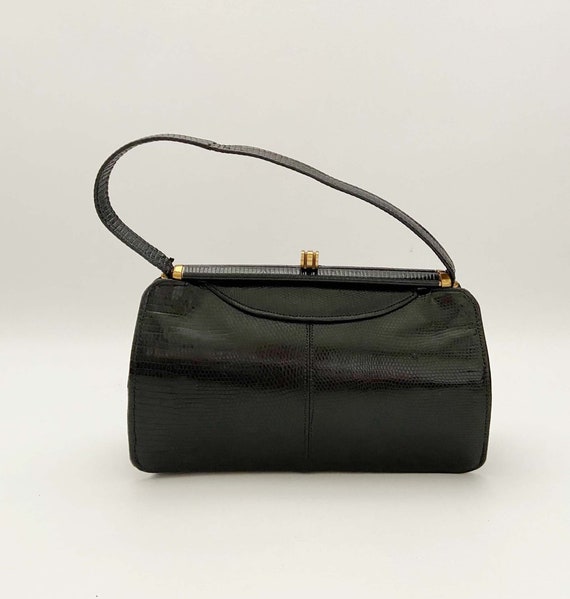 Vintage Real Lizard Leather Handbag Vintage Bag Vintage 50s Purse 1950s Vintage Vintage Purse Classic Evening Bag Etsy