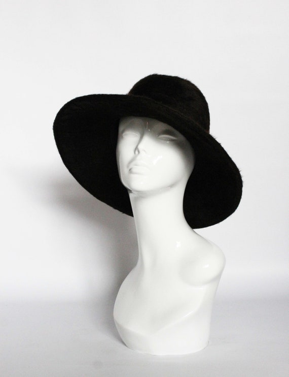 Vintage dark brown formal hat, burlesque hat, rac… - image 2