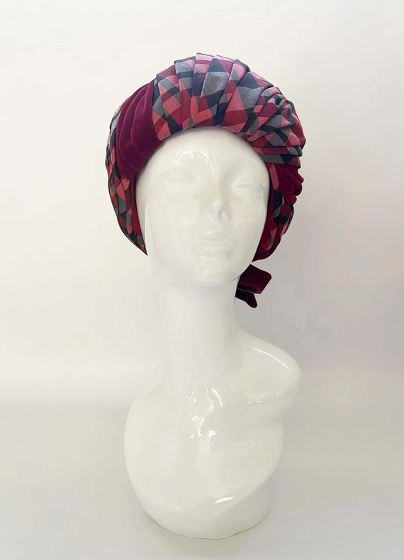 Authentic vintage classic hat, turban hat,mother … - image 2