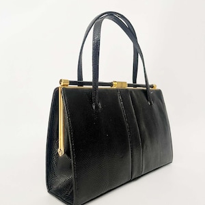 Vintage Echtleder Handtasche, Vintage Tasche, Vintage 50er Geldbörse, 1950er Vintage, Vintage Geldbörse, klassische Abendtasche