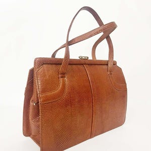Vintage Echtleder Handtasche, Vintage Tasche, Vintage 50er Jahre Geldbörse, 1950er Jahre Vintage, Vintage Geldbörse, klassische Abendtasche von Marquessa
