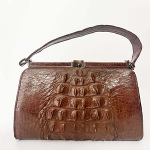 Vintage Echtleder Handtasche, Vintage Tasche, Vintage 50er Geldbörse, 1950er Vintage, Vintage Geldbörse, klassische Abendtasche