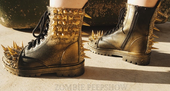boots with metal spikes