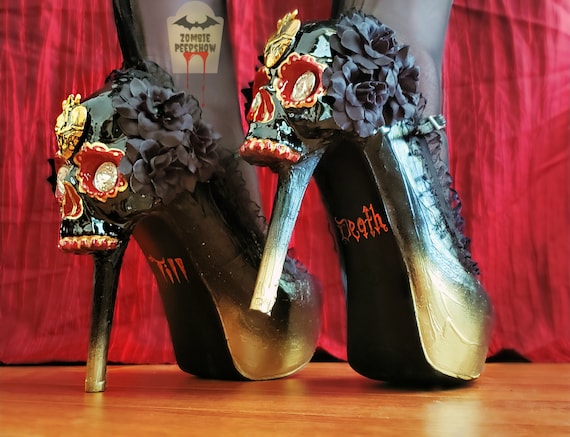 day of the dead high heels