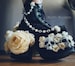 Lace 'Salem' Rosary Skull Boots 