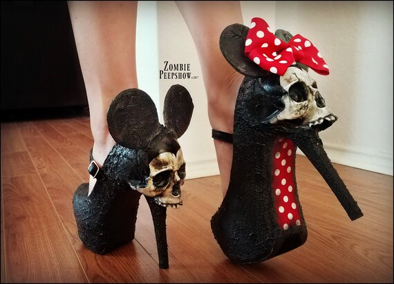 Mouse till Death Do Us Part Skull Pumps - Etsy